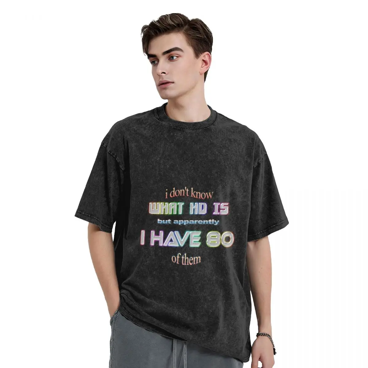 ADHD I don't know what HD is but apparently I have 80 of them T-Shirt sublime anime men t shirt