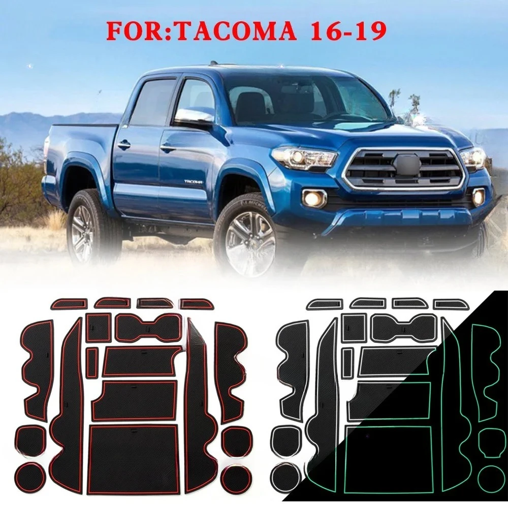Suitable for 16-19 Toyota TACOMA door slot pad Tacoma Tacoma central control storage pad water cup non-slip pad