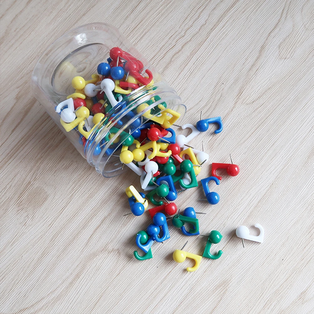

100 Pcs Push Pin Map Tack Colorful Plastic Sewing Machine Travel Cork Board Sofa Cushion Fixator Storage Can Durability Photo