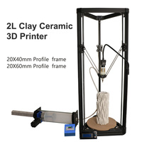 Ceramic 3D printer, Clay 3D Kossel Delta Printer 2L barrel TC-280 DIY kit