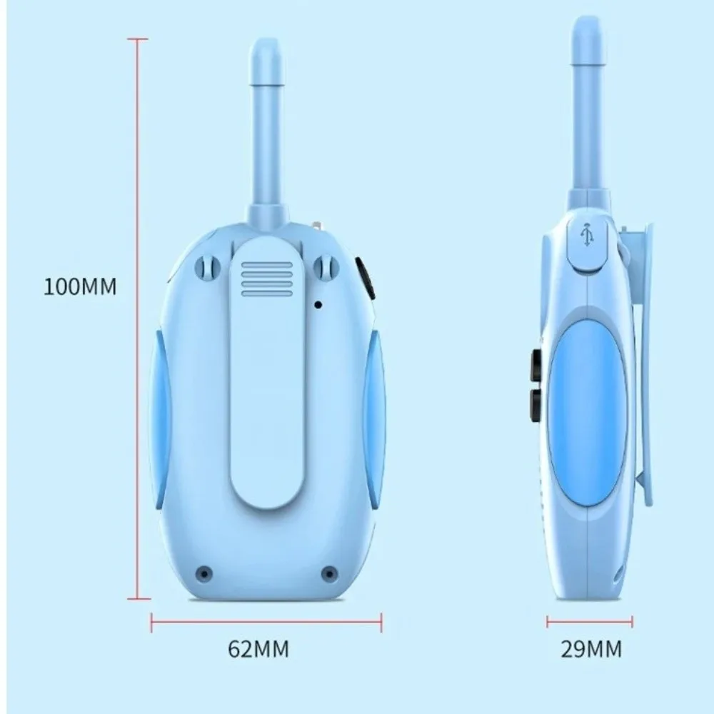 2pcs/set Useful Plastic Walkie Talkies Radio Rechargeable Audio Receiver Children Walkie-Talkie Travel Trip