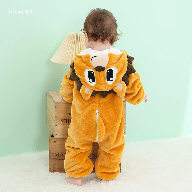 Hedgehog Romper Baby Warm Jumpsuit Boy Girl Winter Outfit Halloween Animal Suit  Funny Cute Onesie Festival Party Clothes