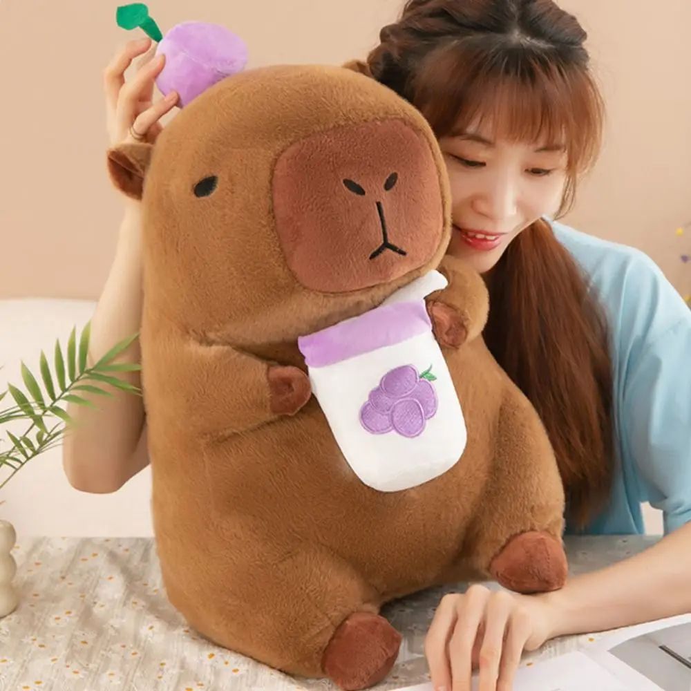 Mainan mewah Capybara Capybara boneka kain boneka lucu Anime Capibara mainan berbulu simulasi lembut boneka Capybara mainan Natal