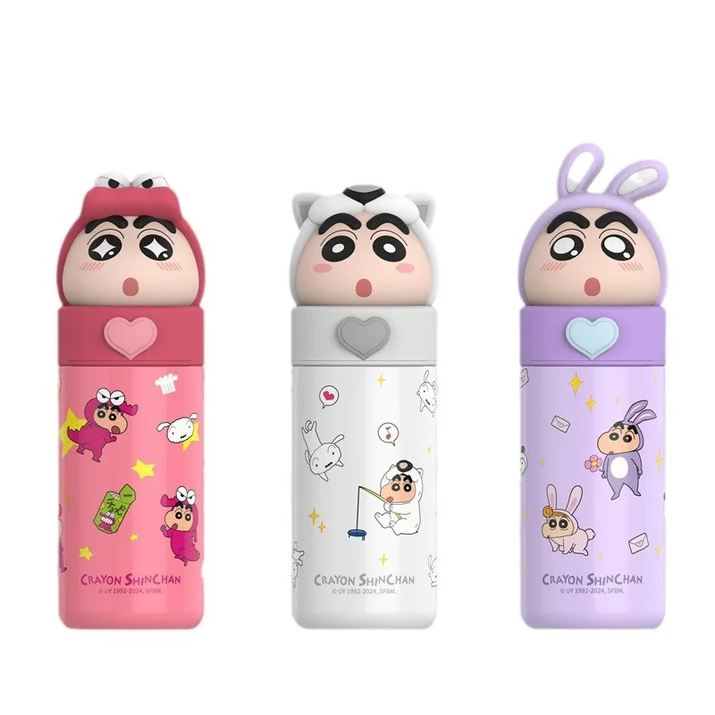 350ml Anime kredka Shin-Chan termos ze stali nierdzewnej Kawaii Cartoon Cosplay dzieci termos butelka wody kubek dziewczyny prezenty