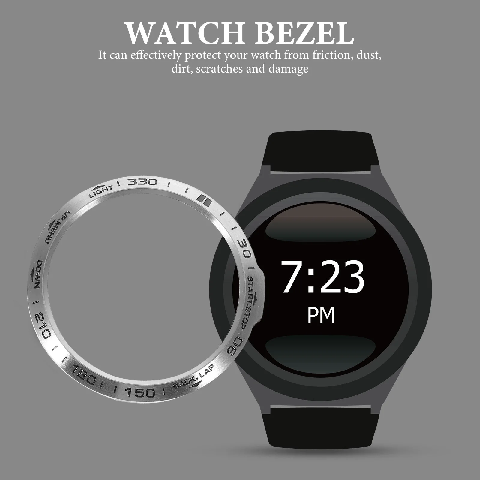 

Metal Bezel Watch Ring Protector Durable Stainless Steel Anti Scratch Cover Case for 6X Phone Accessories Dust Plug