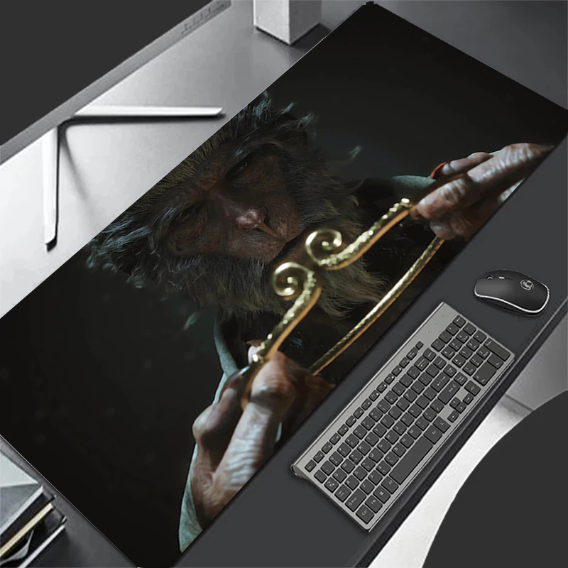 Mousepad Pattern Game Pad Rubber Mouse Pad Accessories Desk Mat Non Slip Office B-black Myth Wukong Table Mat Gamer Keyboard Pad