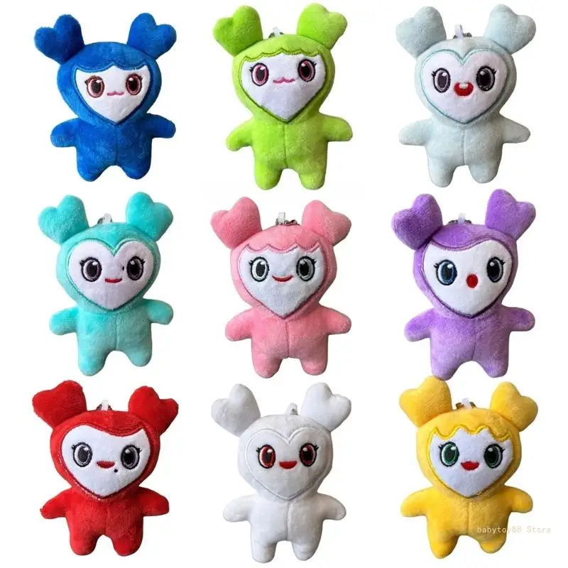 Y4UD Cartoon Plush Idol Korean Idol Keychain Purse Decoration Gift for Fans