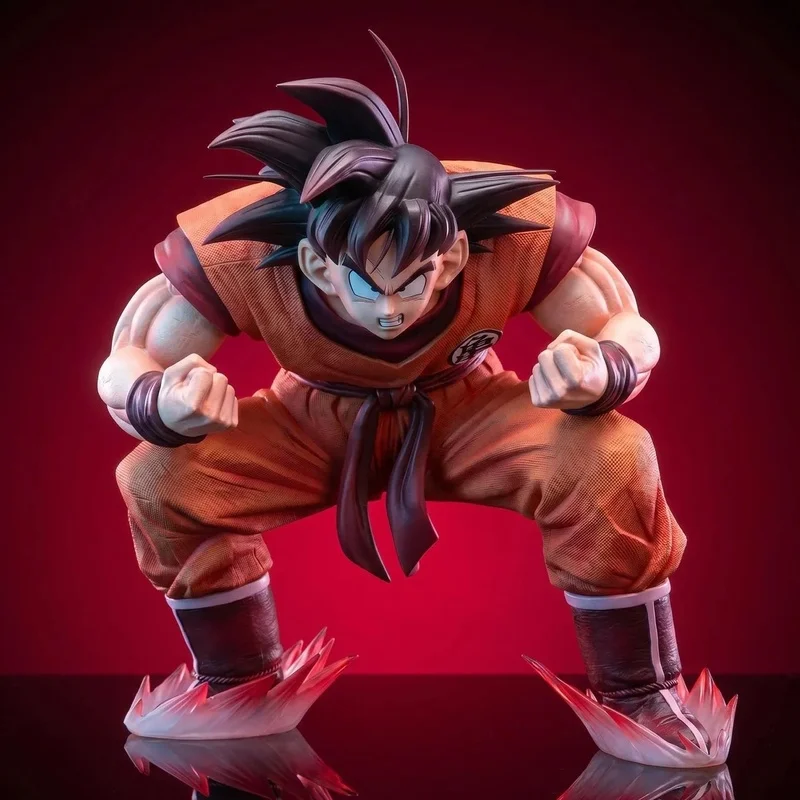 Neue Dragon Ball PVC-Figur 17cm Kaioken Goku Anime-Actionfigur mit Energieeffekt Desktop-Ornament Sammlerstück Modell Spielzeug Geschenke