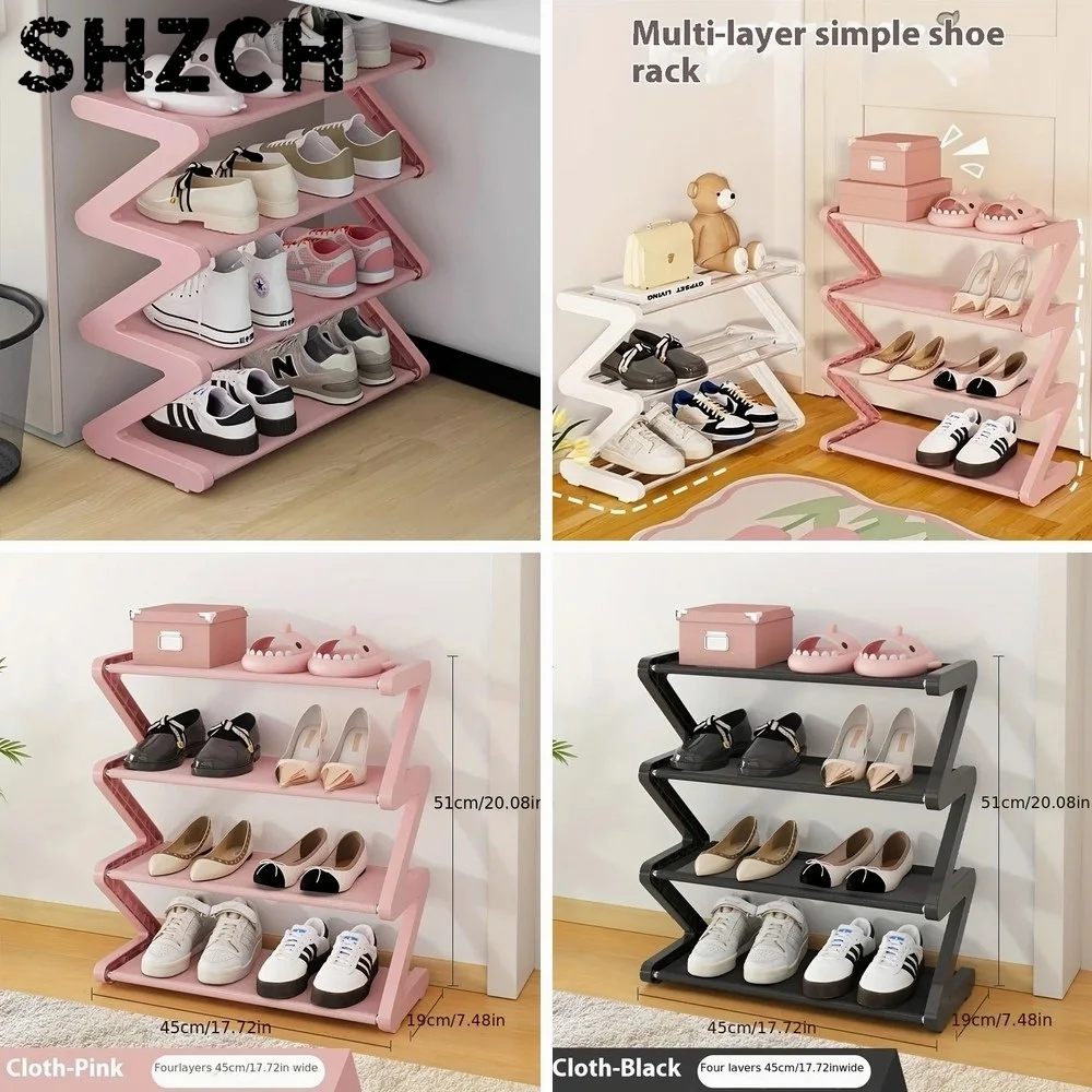 4-Level Z-Shaped Storage Organizer, Floor Pad for Living Room, Bedroom, and Entryway