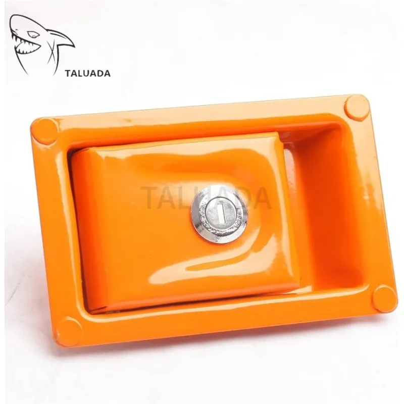 Hydraulic Pump Side Door Lock With Key For ZAX60 ZAX70 ZAX120 ZAX200 ZAX210 ZAX330-5-6 Excavator Orange Color Locking Durable