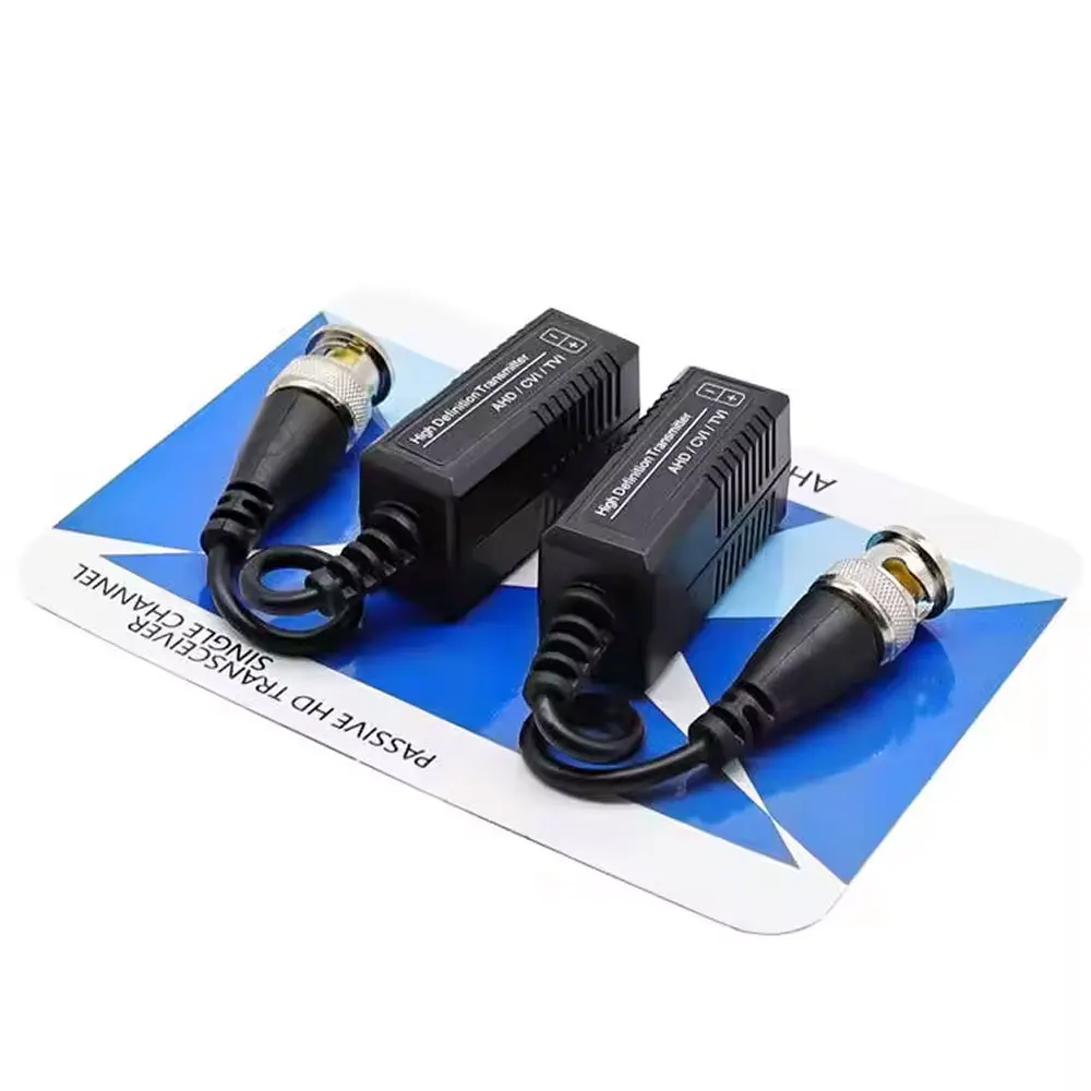 Imagem -05 - Twisted Bnc Cctv Video Balun Transceptores Passivos Utp Balun Cat5 Ahd Cvi Tvi Pcs Pares