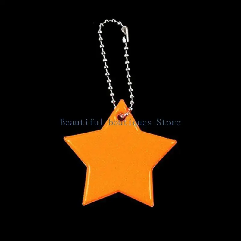 U4LF 5 PCS Star Reflector for Key Ring Safety Keychain for Strollers Wheelchair