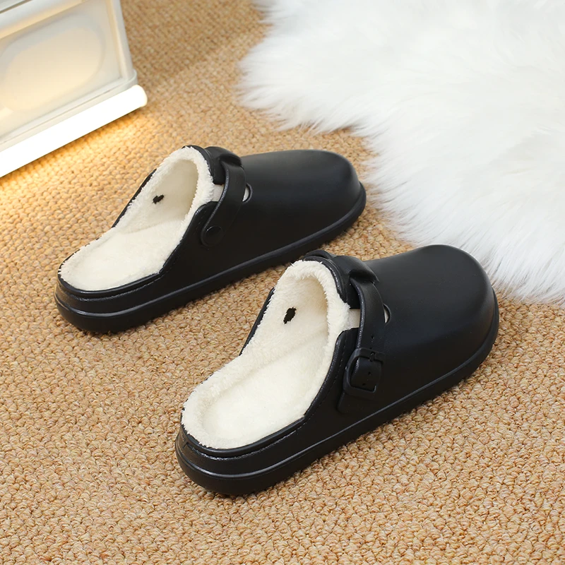 

Women's Plush Winter Slippers, Couple Indoor Outdoor, Thick Anti-Slip Sole, Soft & Lightweight, Multi-Color Minimalist