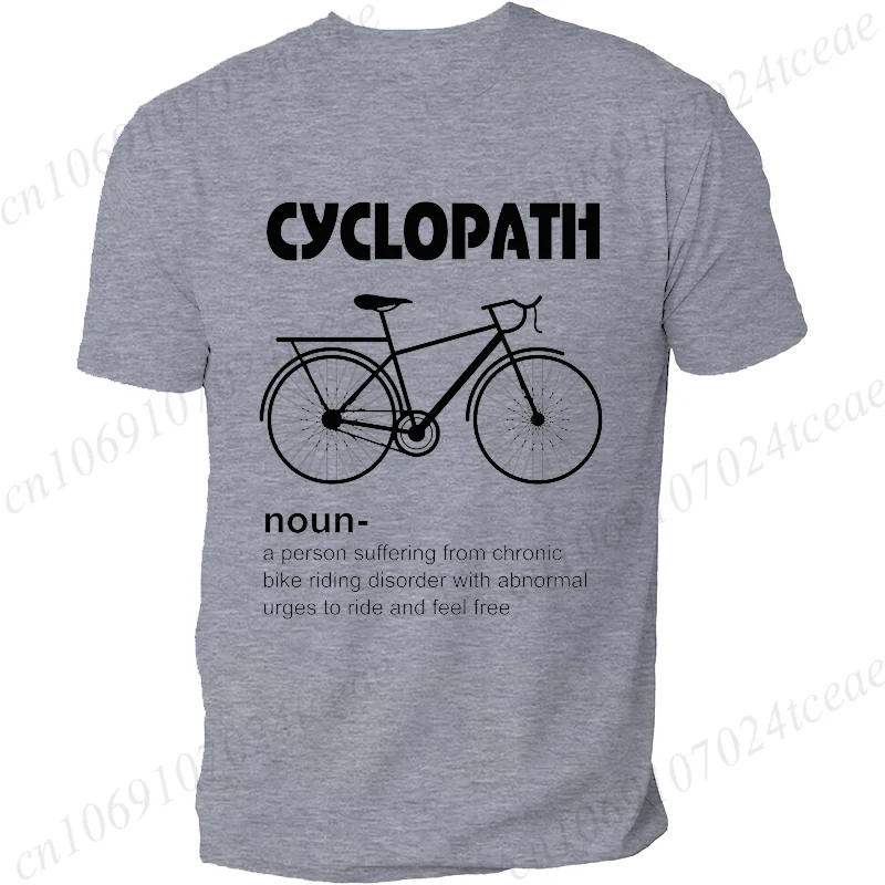 Summer Men's T-shirt Tops Short Sleeve Fashion Men Tshirt Cyclopath Funny Cycling Bicycle Cyclist Mens T-Shirt Casual Clothing