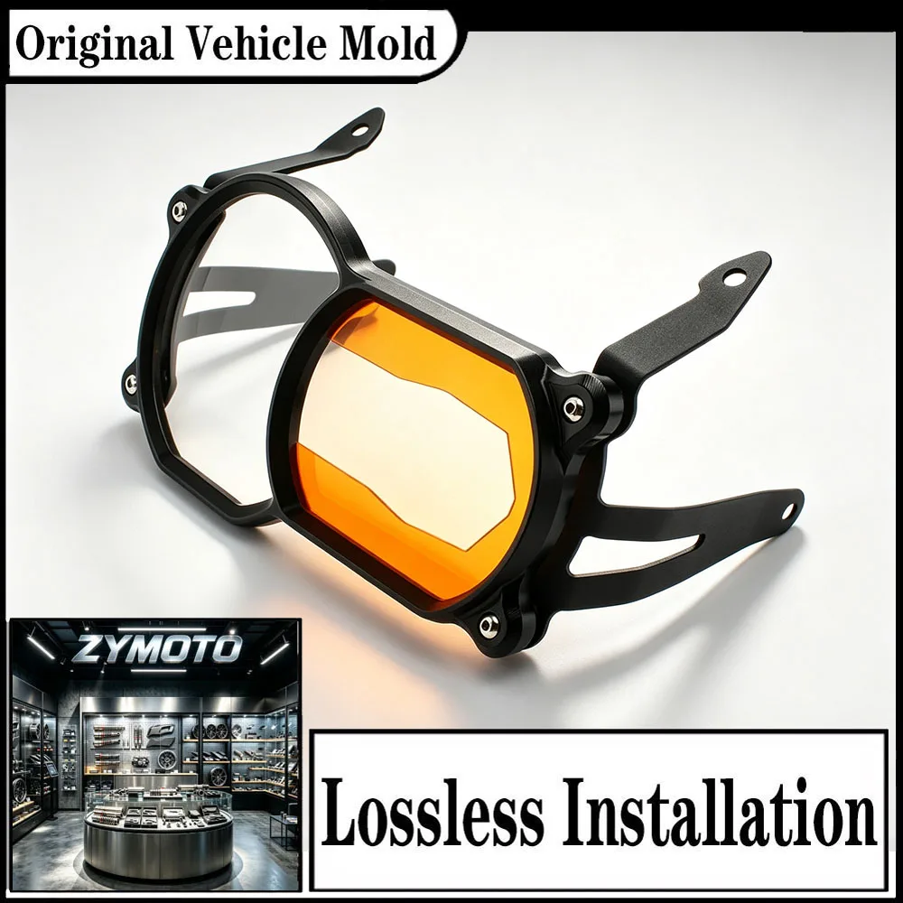 For BMW R1200GS R1250GS R 1200 GS R 1250 GS LC ADV 2013-2022 Headlight Guard Protector Clear Orange CNC Aluminum Black Kit Set