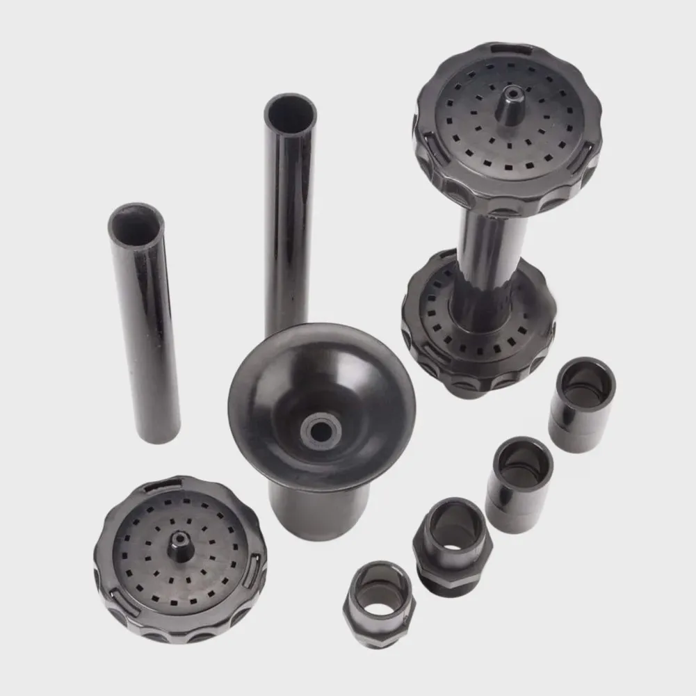 Water Fountain Nozzle Set for Backyard Ponds with Adjustable Output and Extension Tube for Enhanced Vertical Effect