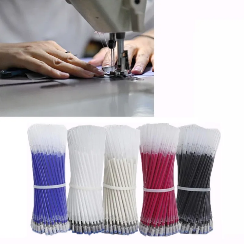 100 High-temperature Disappearing Fabric Marking Pens Refill Can Erase and Repair Fabric PU Leather Marking Sewing Tools