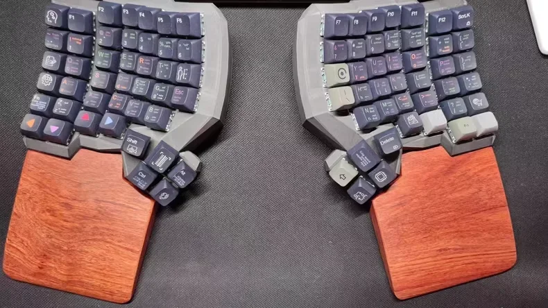 Dactyl Manuform Palm Rest Custom Wooden Alice  Mechanical Keyboard Palm Stress Curved Split Keyboard Solid Wood Wrise Rest Game