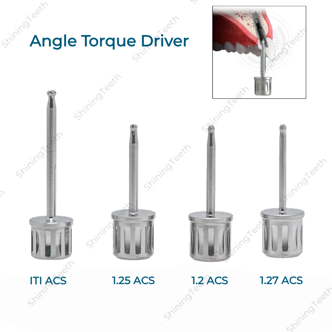 

Стоматологический угловой имплантологический шуруповерт (отвертка) с угловым каналом ASC для ITI, OSS, MIS, Camlog, Cortex, Bego