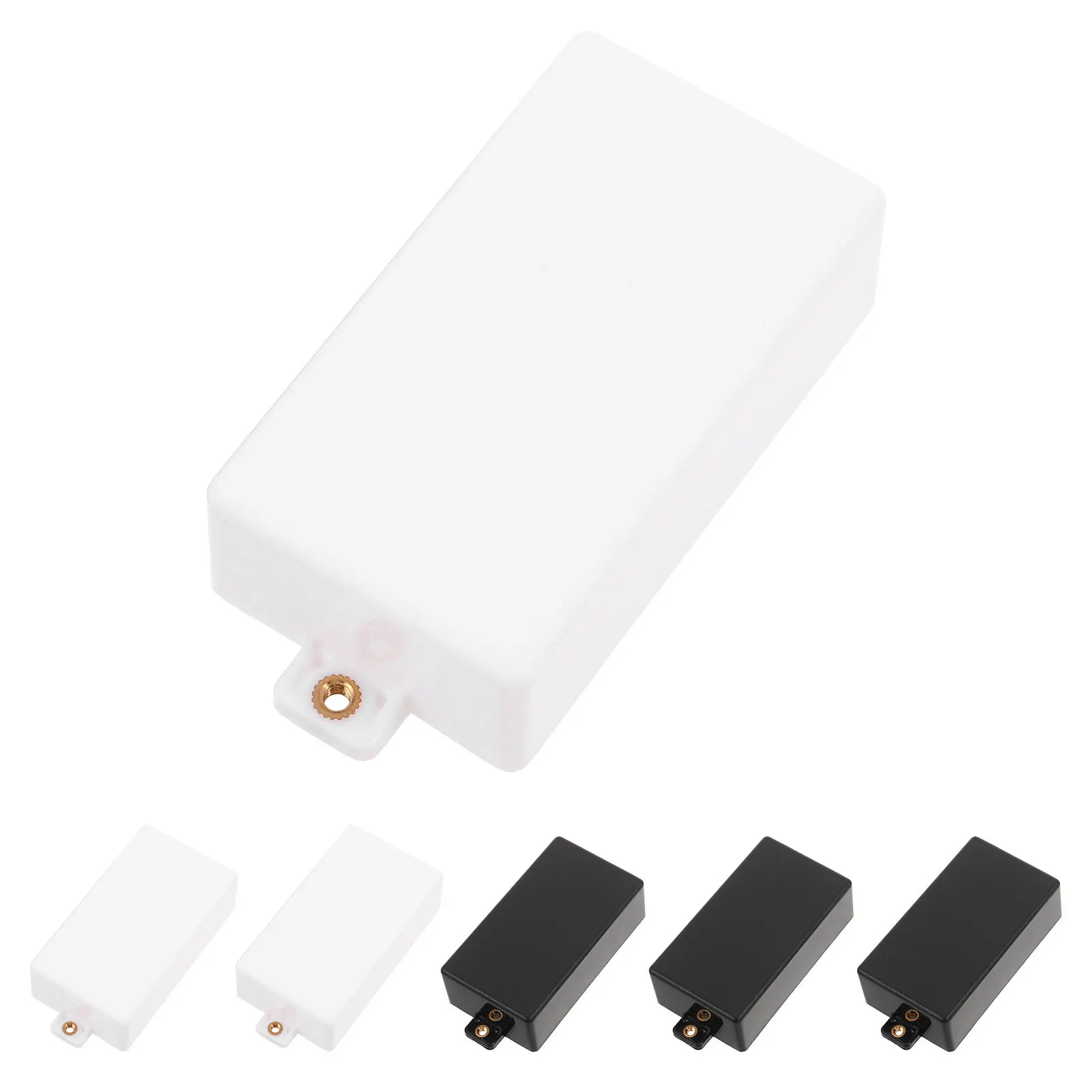 

6Pcs Electric Guitar Pickup Covers Matte Surface Copper Ear Stable Signal Black White Replacement Humbucker Pickup Shields