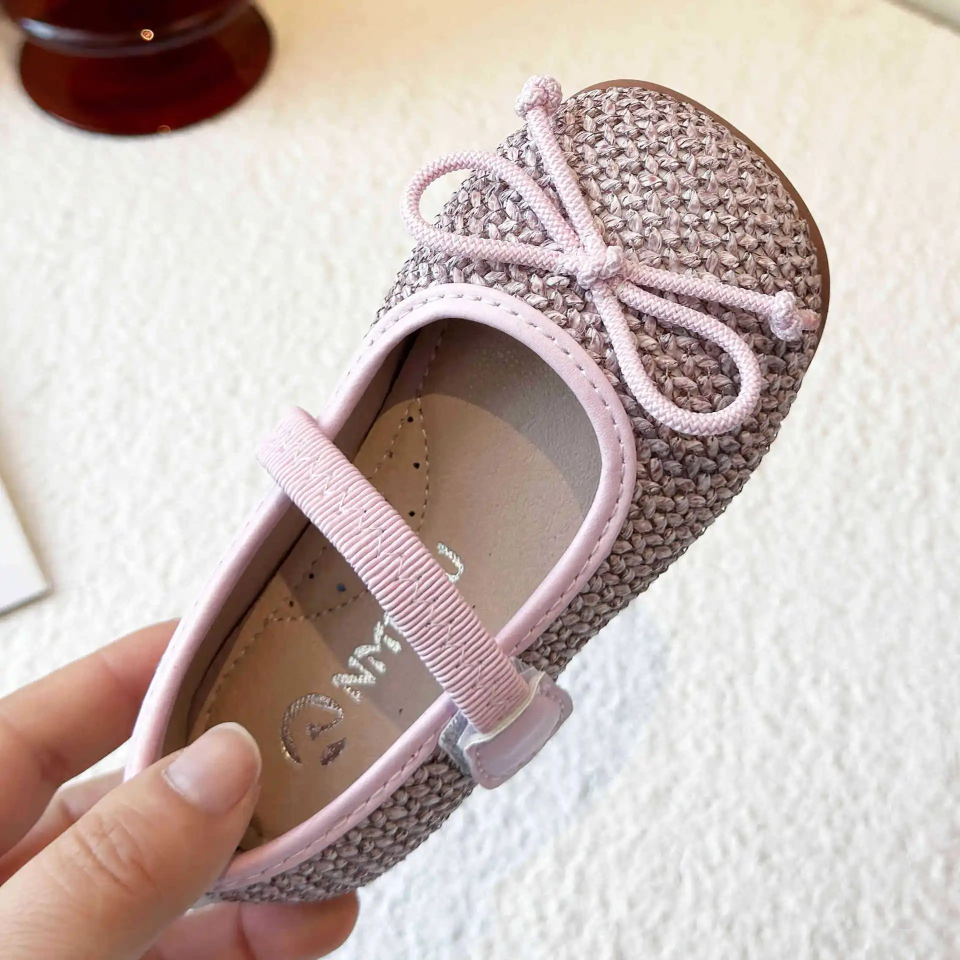 

Модные дышащие повседневные туфли Мэри Джейн для девочек на весну-лето 2026 с милым бантом, розовые, зеленые