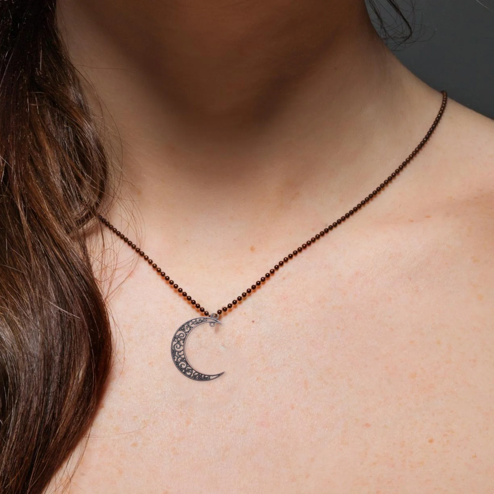 

50Pcs Vintage Dangle Charms Hollow Moon Pendants Alloy Metal Charms for Jewelry Making Necklace Earring Bracelet Accessories