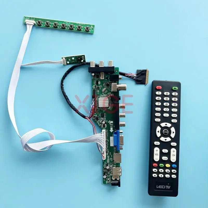 For CLAA156WA11A CLAA156WA15A Driver Board DVB Digital Signal DIY Kit USB+DHMI+VGA+2AV Laptop Display 40-Pin LVDS 15.6