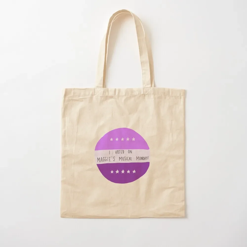 Maggie's Musical Mondays Voters Merch! Tote Bag shopper bag women canvas bags woman 2025 Women's handbag tote bags men Tote Bag