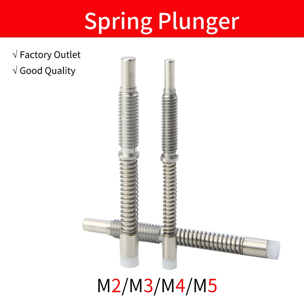 Factory Price QB531 Stainless Steel Retractable Spring Plunger Flat Nose Spring Plunger M2 M3 M4 M5