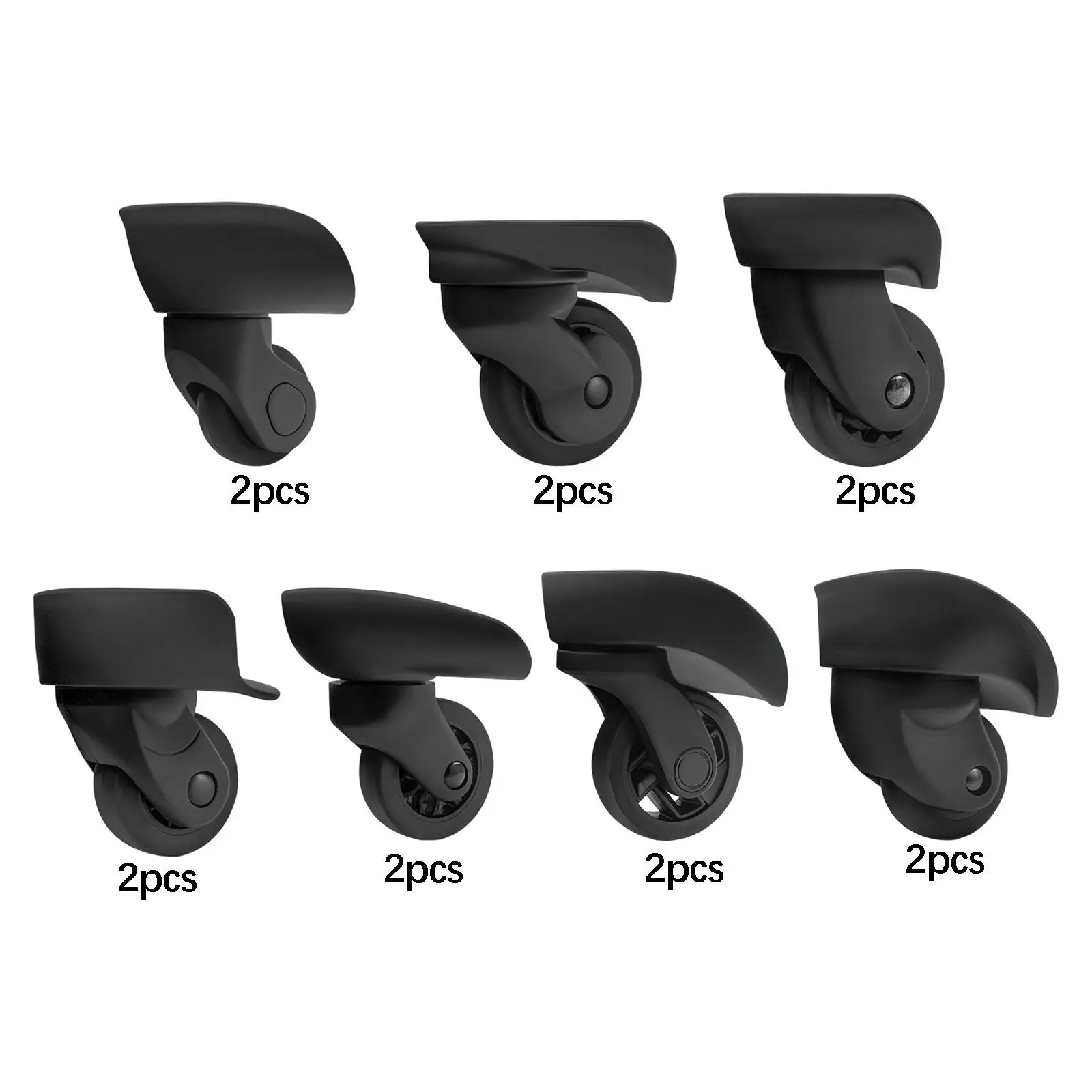 

2 Pieces Luggage Wheels Replacement,Suitcase Bag Parts Wear Resistant Left and Right Mute for DIY Repair Luggage Travel Casters