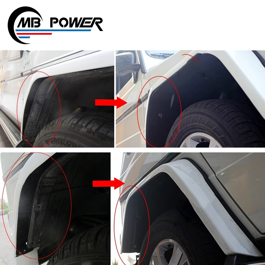 高品質！！！ Gクラス W463 G63 G65 Bスタイル オーバーフェンダーライニング W463 G63 G65 Bスタイル フェンダー内側パーツ 1990～2018年式