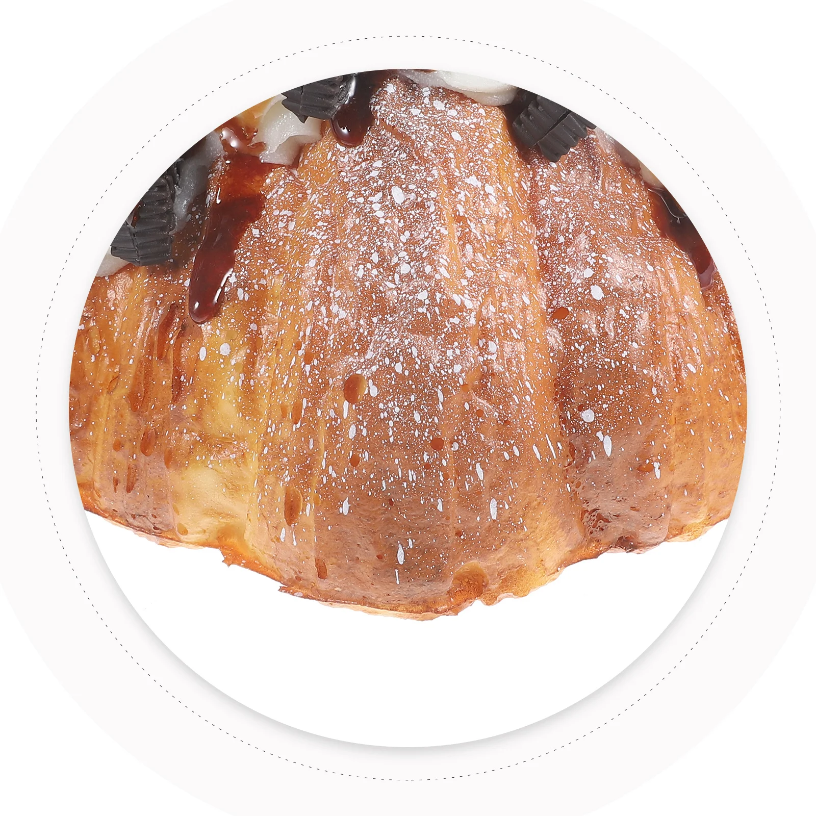 Artificial Croissant Simulation Bread PU Material Durable Lifelike Photography Prop Kitchen Home Decor Shop Display