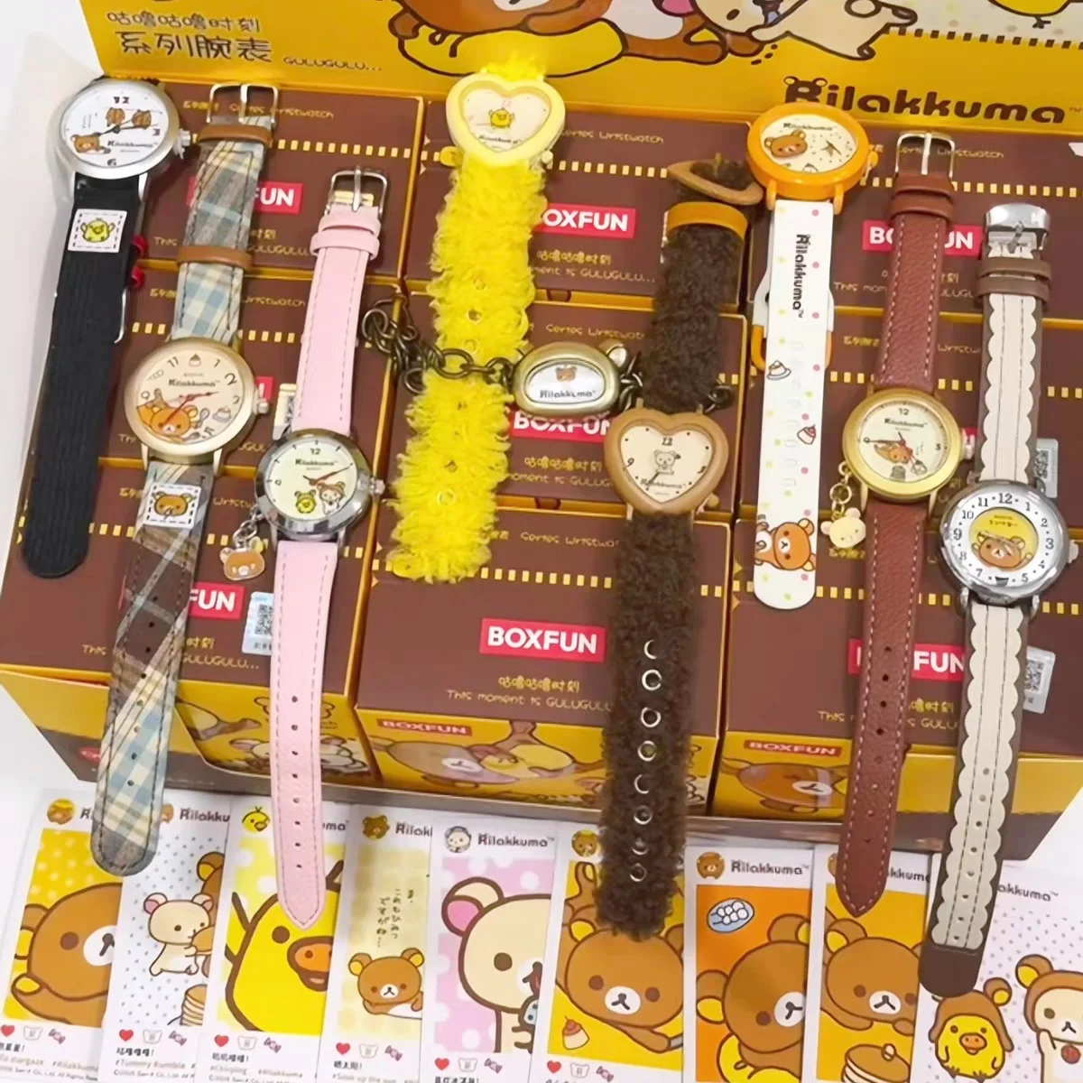 

New Genuine Rilakkuma Blind Box Watches Gulugulu Moment Series Cute Anime Cartoon Wristwatches For Boys Girls Birthday Gift