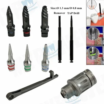 Dental Screw Implant Remover Claw Reverse Tap Drill Driver Impalnt Fracture Remover 0.8 0.8/1.3