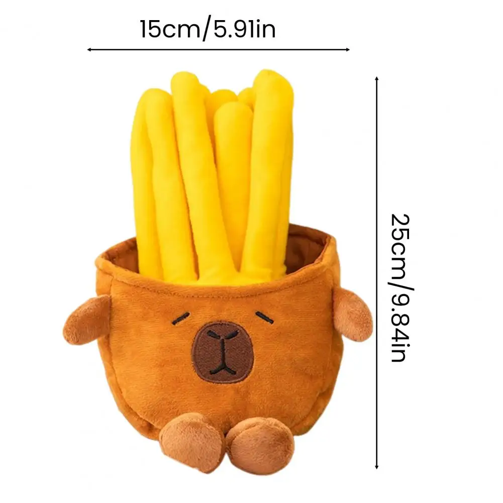 Capivara batatas fritas brinquedo de pelúcia adorável comida-animal boneca de pelúcia animal de pelúcia macio abraçando travesseiro para crianças adultos