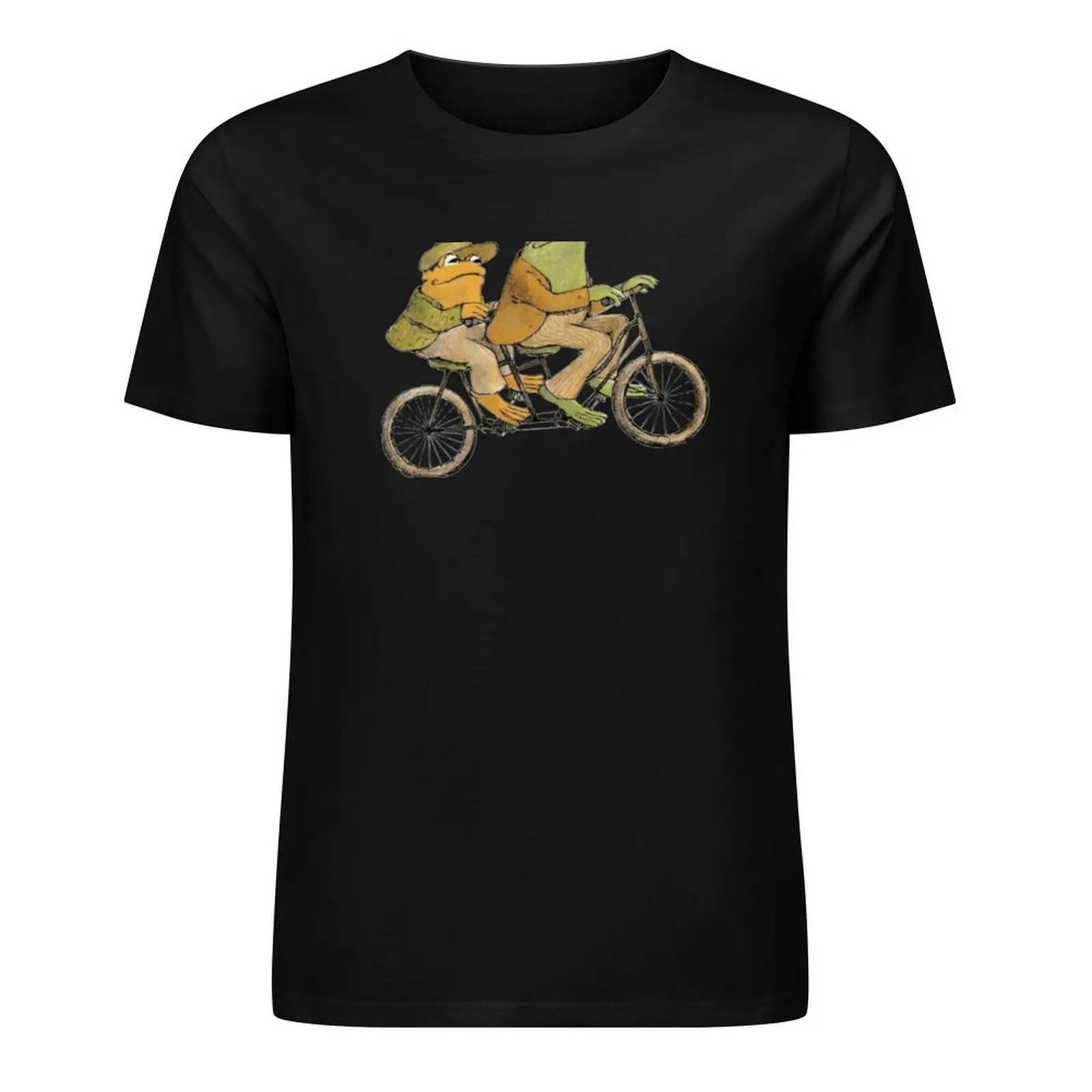 Froggy & Toad Bicycle T-Shirt customizeds boys animal print graphic t shirts hippie clothes t shirt men