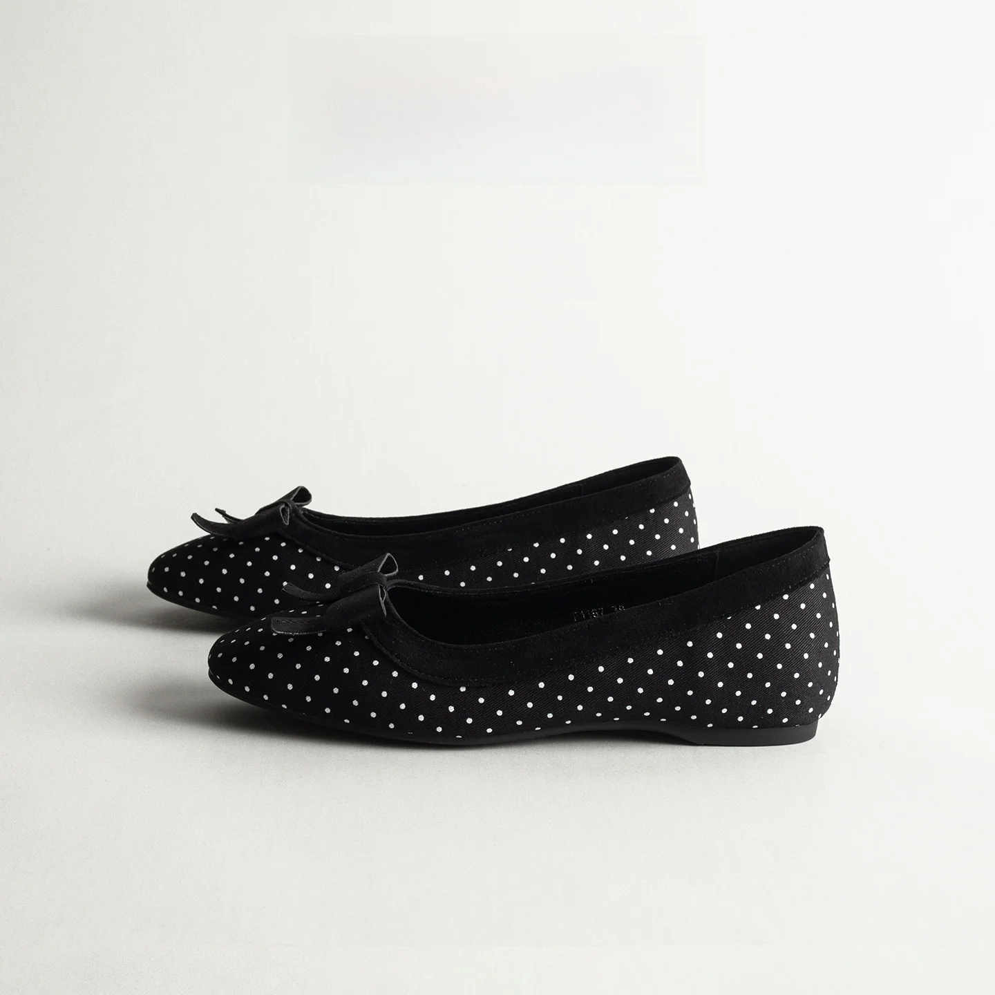 genuine-leather-polka-dot-bow-mary-jane-ballet-flat-women's-versatile-heightening-lazy-slip-on-round-toe-rubber-sole-shoes