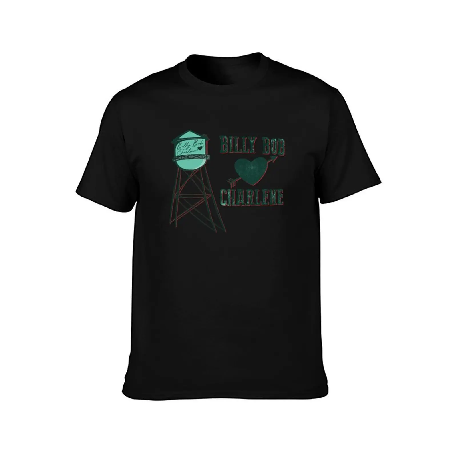 Billy Bob loves Charlene, gifts love T-Shirt Simple Solid Color Crew Neck Tee T-Shirt