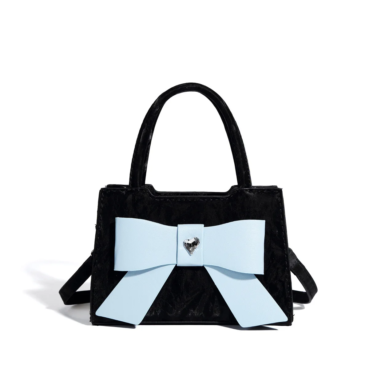 Single Shoulder Women's Bag New Sweet Cute Bow With Niche Design Fashionable And Versatile Small Square Handbags For Women