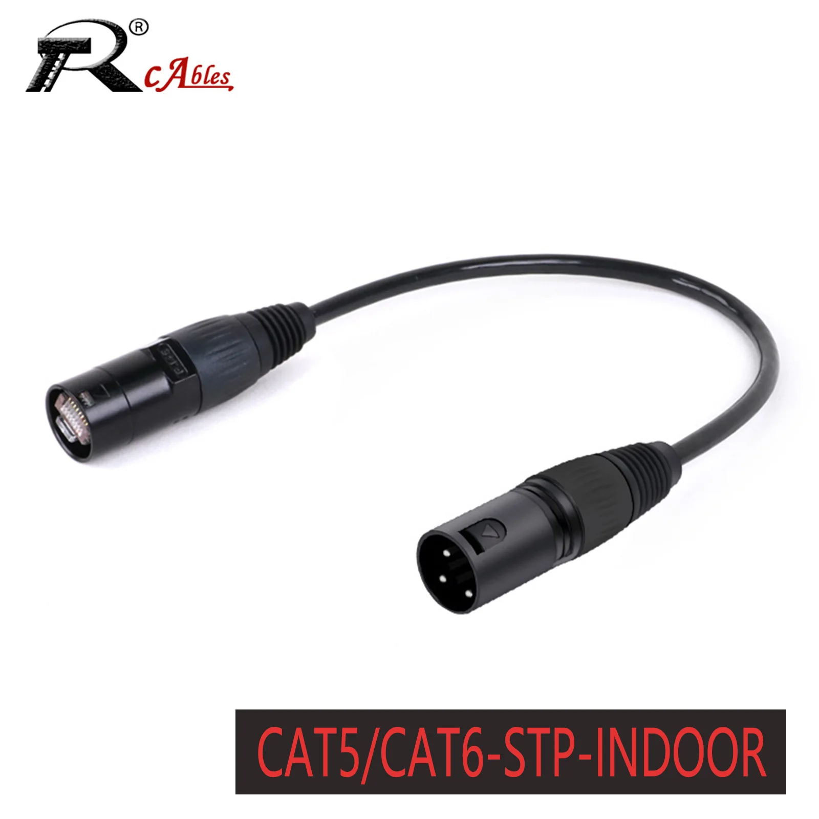 

1PC XLR 3-Pin Male to RJ45 Male Adapter Cable with Colorful Zinc Alloy Shell,CAT5 CAT6 SFTP Cable for DMX-CON Controller Series