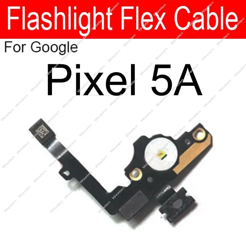 Flashlight Flex Cable For Google Pixel 4A 5A 4G 5G Flash Light Sensor with Microphone Flex Ribbon Replacement Parts