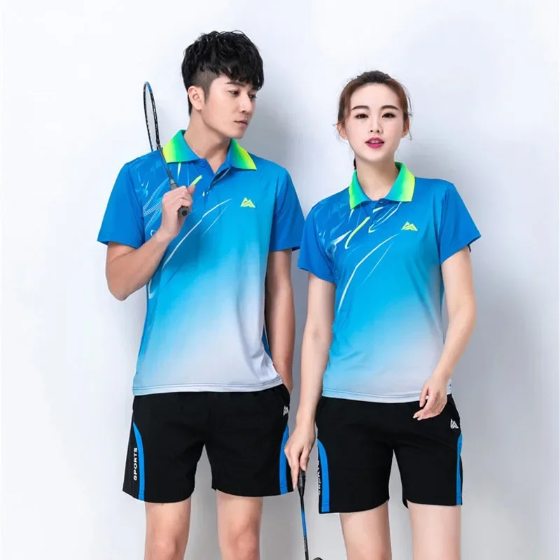 Quick dry Tennis tshirts,badminton sportswear shirt men/women,table tennis V-neckshirt,game clothes custom volleyball shirt 6907