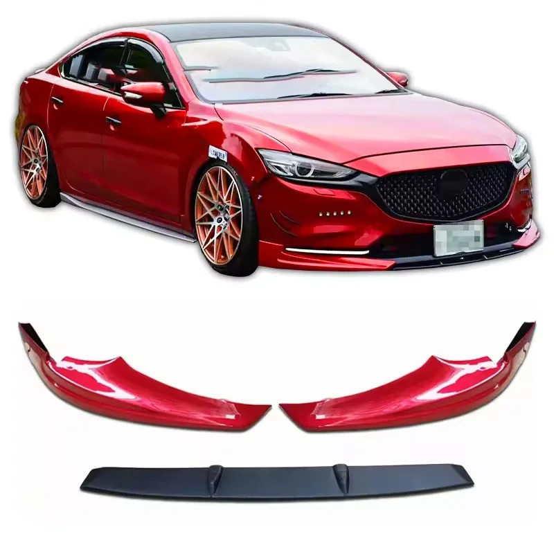 MV Style Front Corner Front Lip for 2020 Mazda 6 Atenza Black Lower Lip Bumper Body Kit Protect Front Skirt