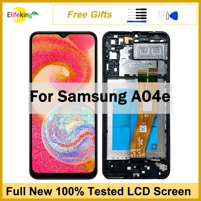 

Display LCD For Samsung Galaxy A04E SM-A042F A042M/DS Mobile Phone Touch Screen Digitizer Assembly With Frame Replacement