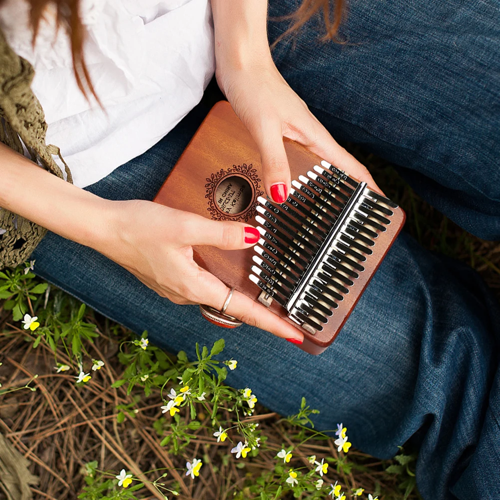 8/17Keys Mini Wooden Kalimba High Quality Exquisite Finger Thumb Piano Marimba Musical Instrument for Kids and Adults Beginners view 3