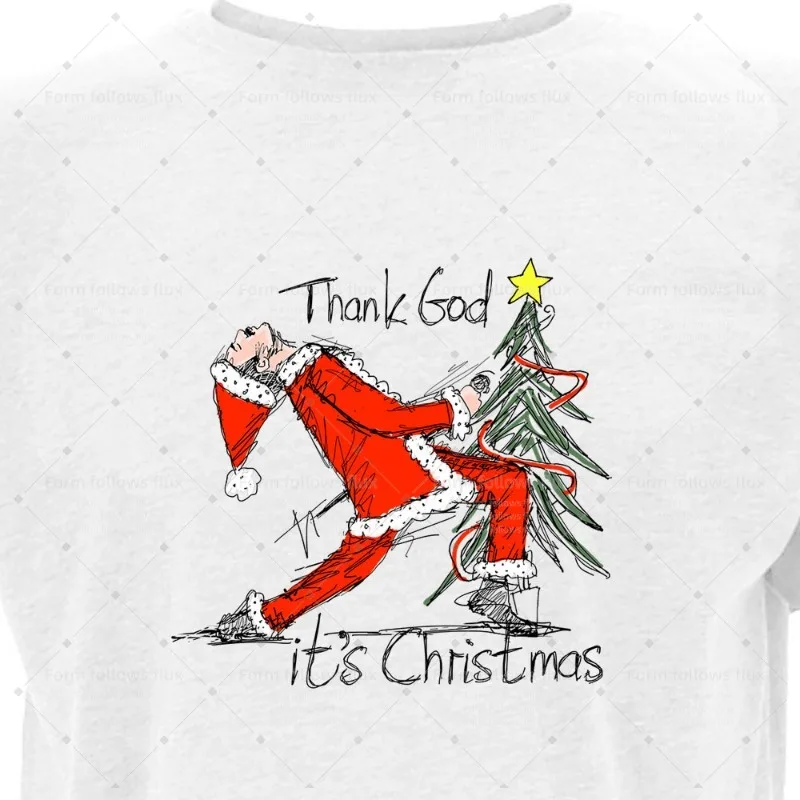 

2026 men T-Shirt Hoodie Hand Drawn Comic style Queen – Thank God It’s Christmas Christmas Unisex S-6XL Plus Size Friendly