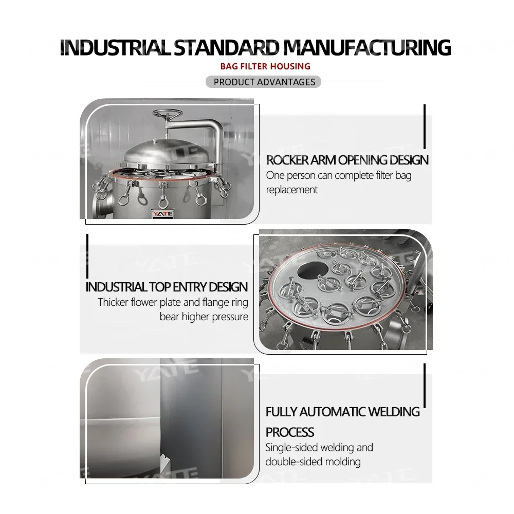 Industrial Filtering Equipment Single/Multi Bag Filter Housing