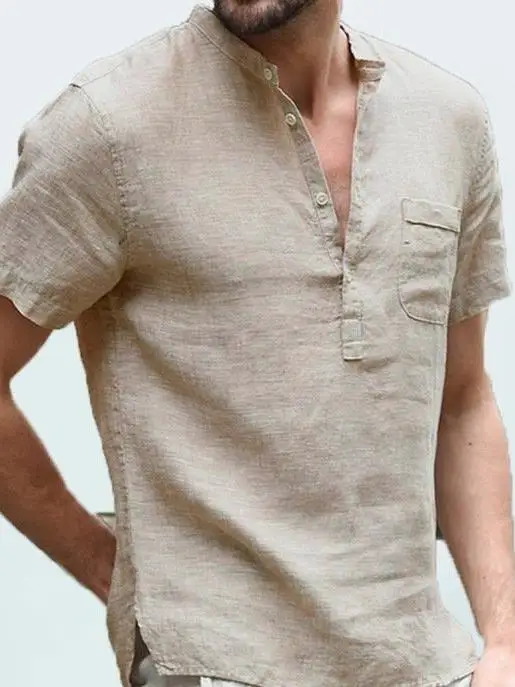 Heren Casual ort Sve irt Stand Kraag Nieuwe Zomer 20223 Faion Trend Loose Fit Sweatshirt Sle Pure Kleur Ontwerp