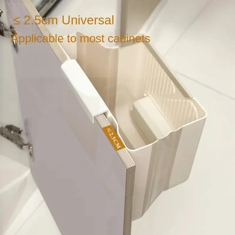 Kitchen Wall Mounted Folding Trash Can Home Cabinet Hanging Storage Trash Can Classified Hanging Trash Can Kitchen Accessories