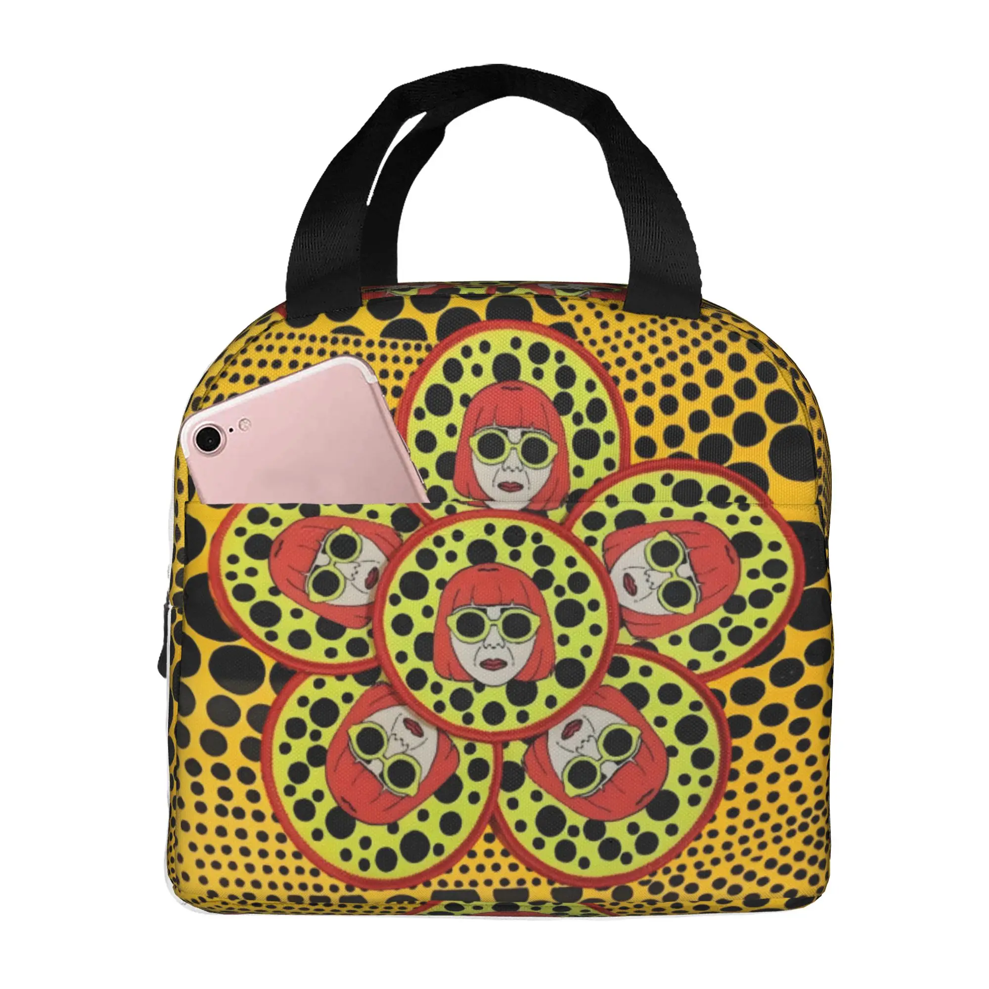Yayoi Kusama Abstract Painting  Resuable Lunch Box Women Leakproof  Cooler Thermal Food Insulated Lunch Bag Office Work